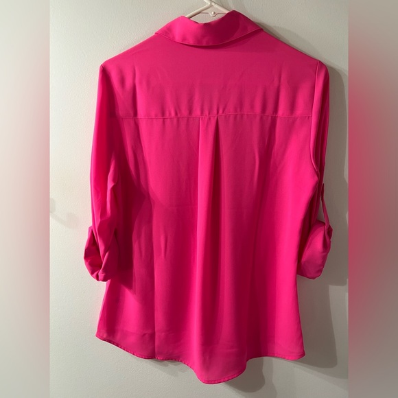 Express Women’s Portofino Button-Up. Small. New with tags. Hot pink. - Picture 3 of 3